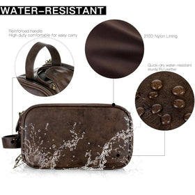 Elviros Toiletry Bag with waterproof drawstring pouch