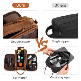 Elviros Toiletry Bag with waterproof drawstring pouch included