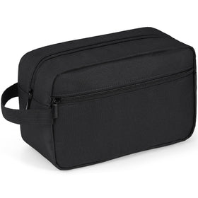 Elviros Travel Toiletry Bag front view in black