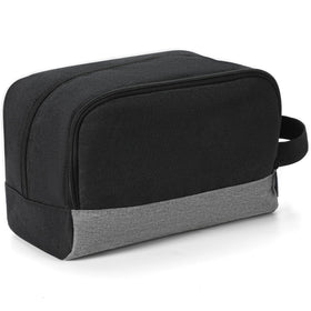Elviros Travel Toiletry Bag front view in dark grey