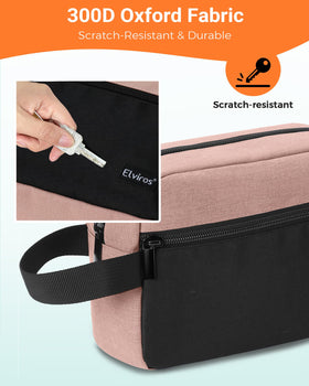 Elviros Travel Toiletry Bag hanging for easy access
