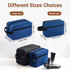 Elviros Travel Toiletry Bag hanging with toiletries inside