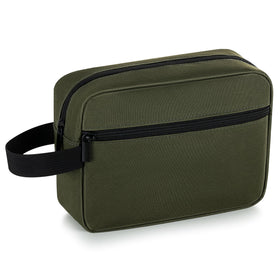 Elviros Travel Toiletry Bag in army green front view