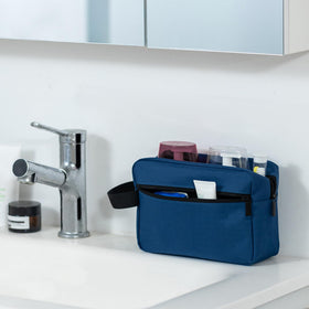 Elviros Travel Toiletry Bag Navy Blue packaging