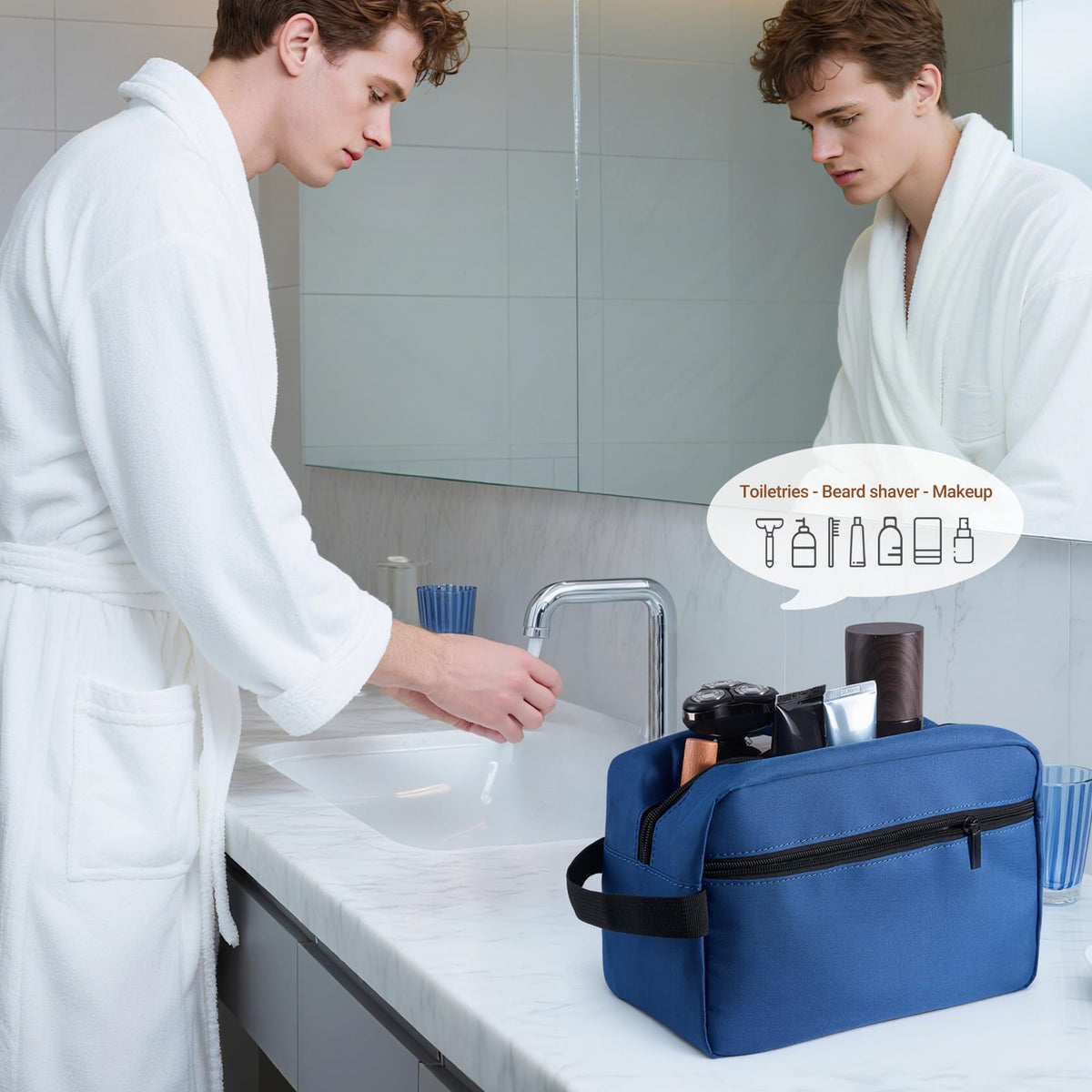 Elviros Travel Toiletry Bag packaging for shipping