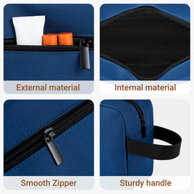 Elviros Travel Toiletry Bag with shaving kit inside