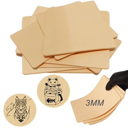Emalla 3MM Tattoo Skin Practice 12Pcs set front view