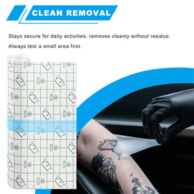 Emalla Second Skin Tattoo Cover Up Patch Tape showing transparent coverage
