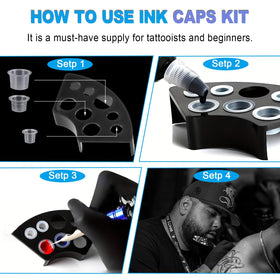 Emalla tattoo ink caps kit packaging
