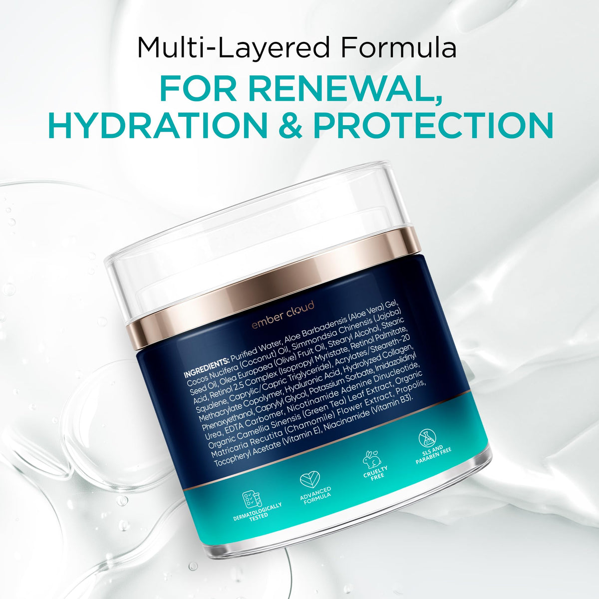 Ember Cloud Collagen NAD+ Cream texture close-up