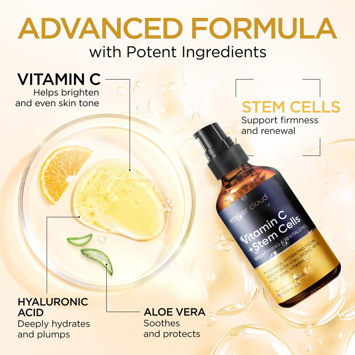 Ember Cloud Vitamin C Serum 2 Oz side view