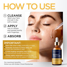 Ember Cloud Vitamin C Serum texture on skin