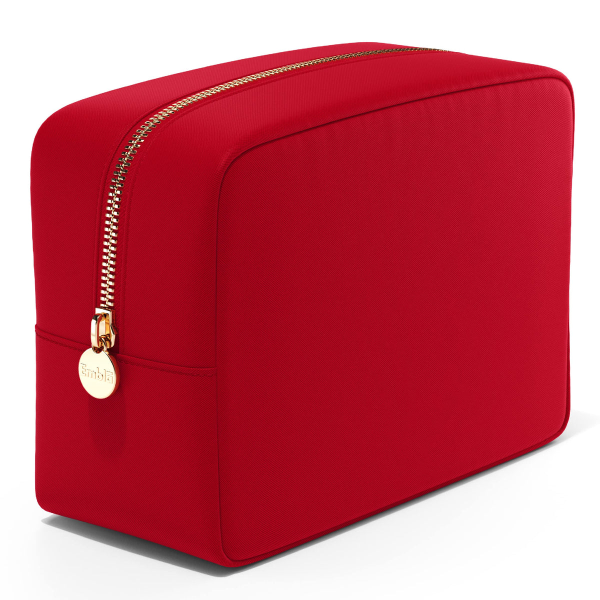 Embla Large Makeup Bag in red, front view