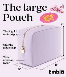 Embla Large Makeup Bag Lavender side view