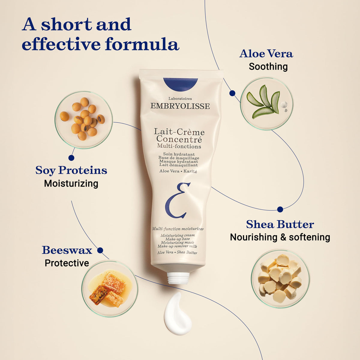Embryolisse Lait-Crème Concentré on vanity with makeup tools