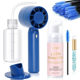 EMEDA Lash Shampoo Kit with mini fan and accessories