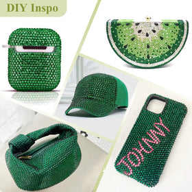 Emerald Green rhinestones on a decorated mug