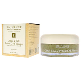 Eminence Citrus & Kale Masque applied on skin