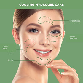 Enaskin Naturals Green Tea Under Eye Patches application on model