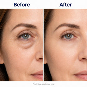 Enaskin Naturals Under Eye Patches in use on a model
