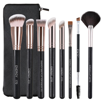 ENERGY Makeup Brush Set 8PCS front view with case