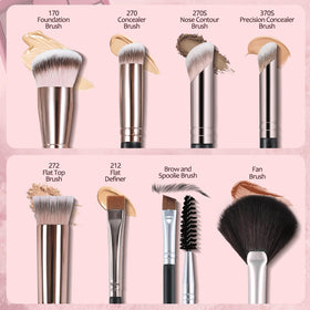 ENERGY Makeup Brush Set close-up of brushes