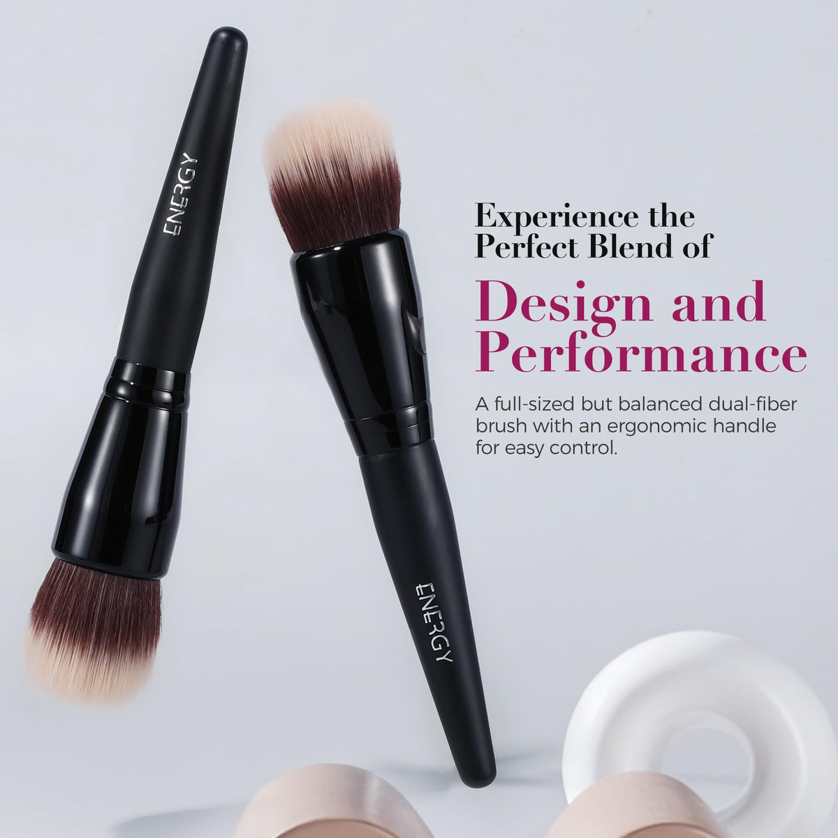 ENERGY Stippling Brush showing dual-layer bristles