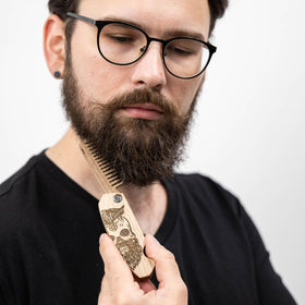 Enjoy The Wood Beard Comb alongside grooming products