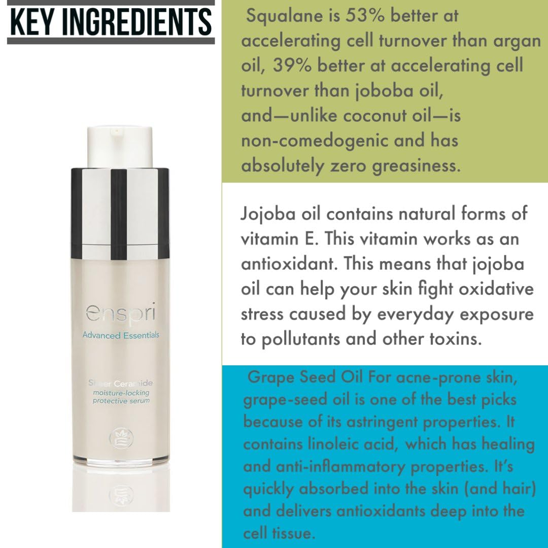 Enspri Sheer Ceramide Serum packaging side view