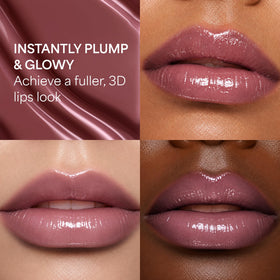 ENTROPY MAKE UP Glossy Lip Tint Beryl Charm applied on lips