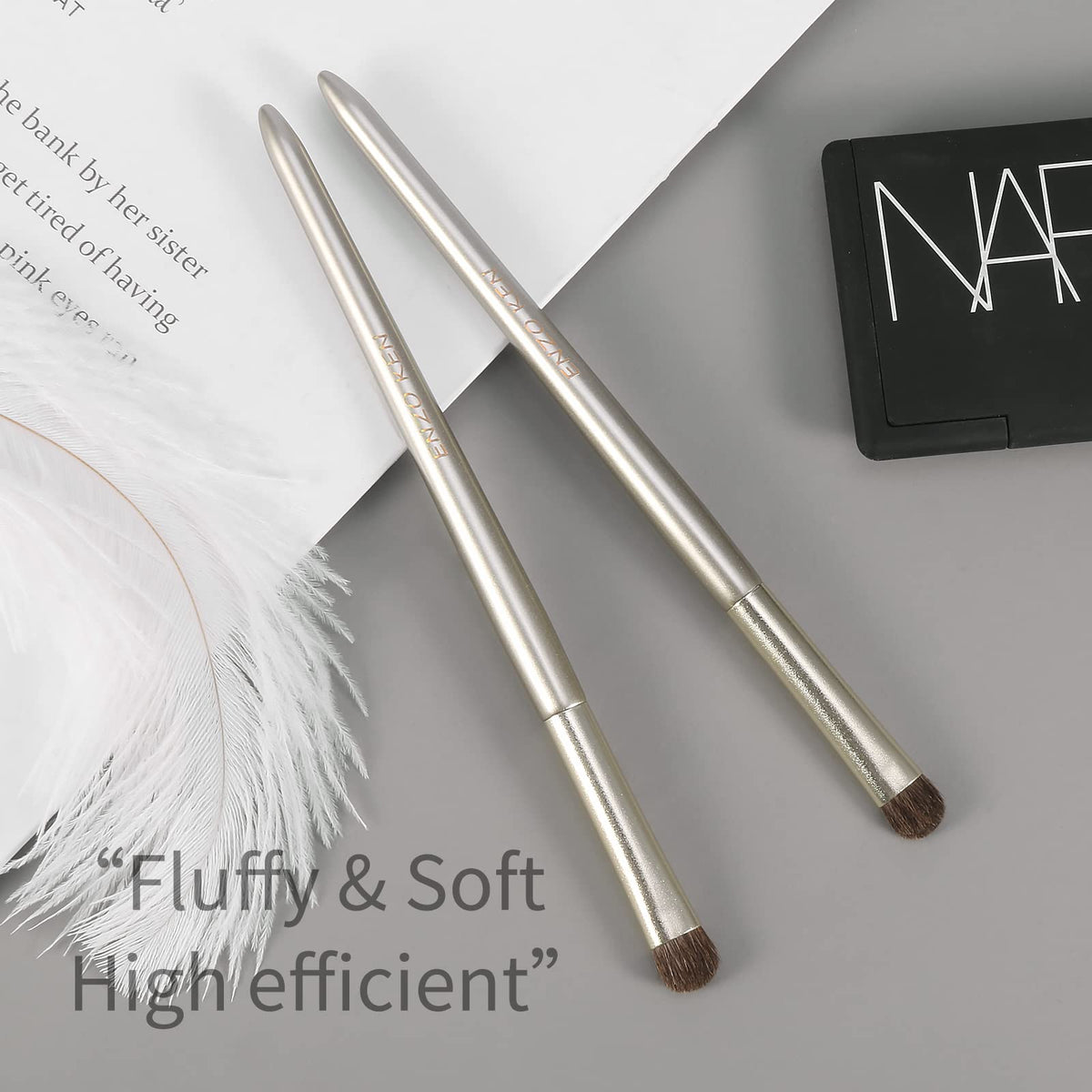 ENZO KEN Eye Shadow Brush on a vanity table
