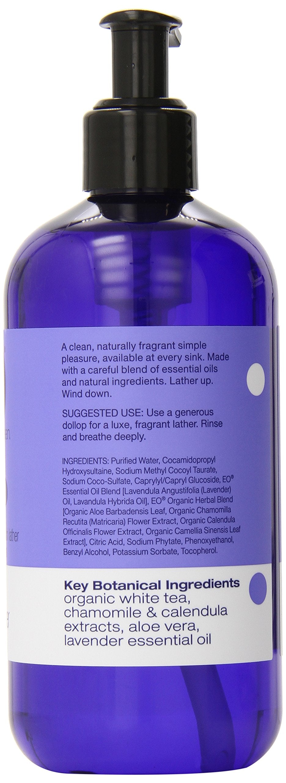EO Hand Soap 12 oz bottles with lavender flowers
