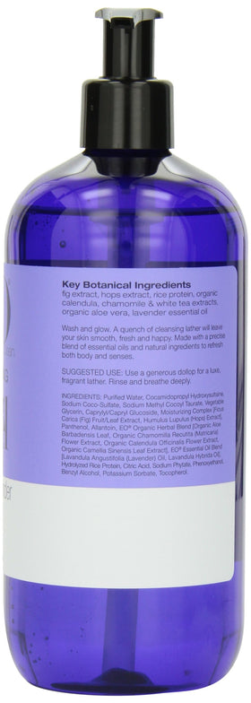 EO Shower Gel French Lavender 16 Ounce bottle back view