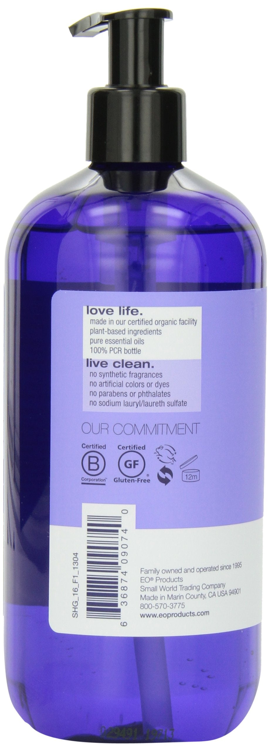 EO Shower Gel French Lavender 16 Ounce bottles in a lifestyle setting
