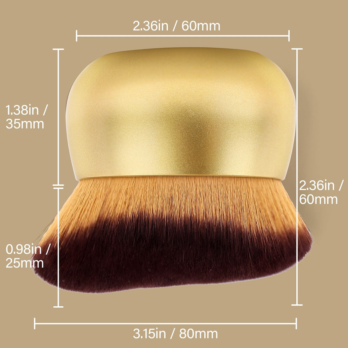 EOICCEOH brush alongside various makeup products