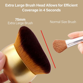 EOICCEOH brush in use applying self-tanner on leg