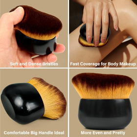 EOICCEOH Extra Large Kabuki Brush close-up of brush head