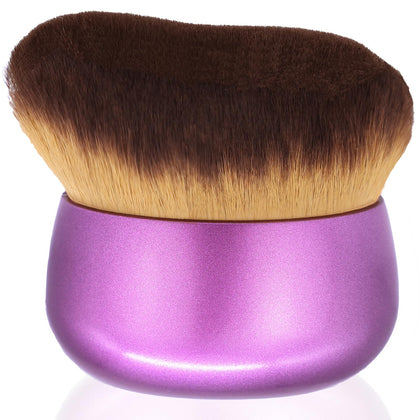 EOICCEOH Extra Large Kabuki Brush front view with purple handle