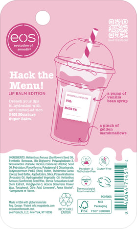 eos 24H Moisture Super Balm Marshmallow Fluff with ingredients