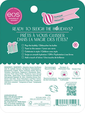 eos Candy Cane Swirl flavour balm close-up