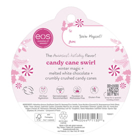 eos Candy Cane Swirl Lip Balm with natural ingredients