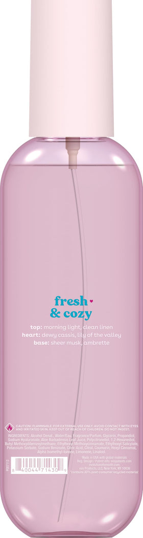 eos Cashmere Body Mist Fresh & Cozy packaging details