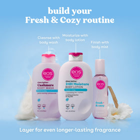 eos Cashmere Body Mist Fresh & Cozy spray nozzle close-up