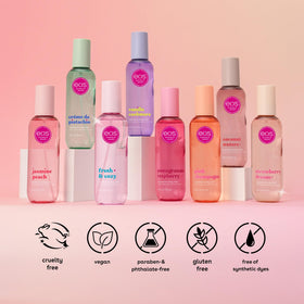 eos Cashmere Body Mist Strawberry Dream on a vanity