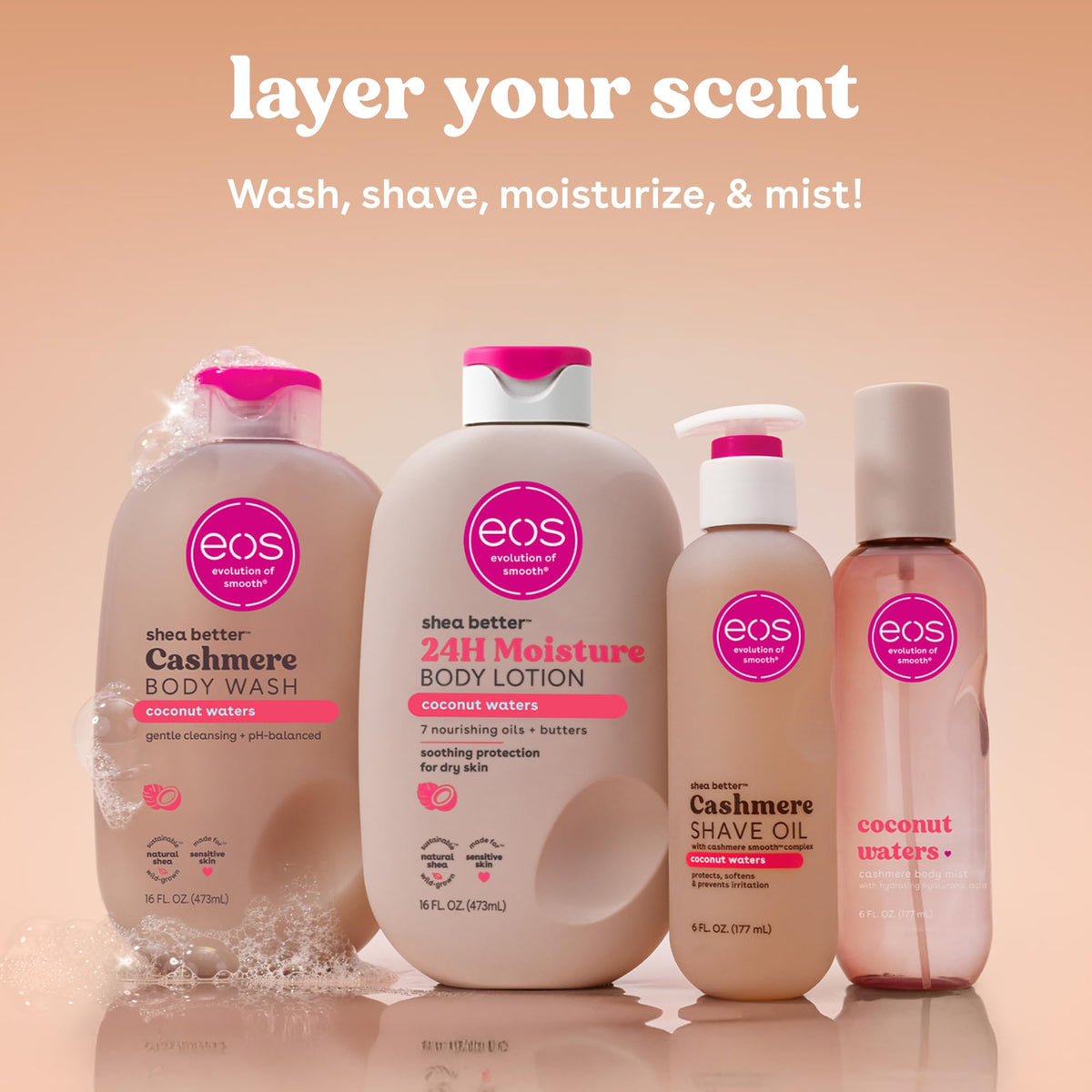 eos Cashmere Shave Oil Coconut Waters 6 oz product details