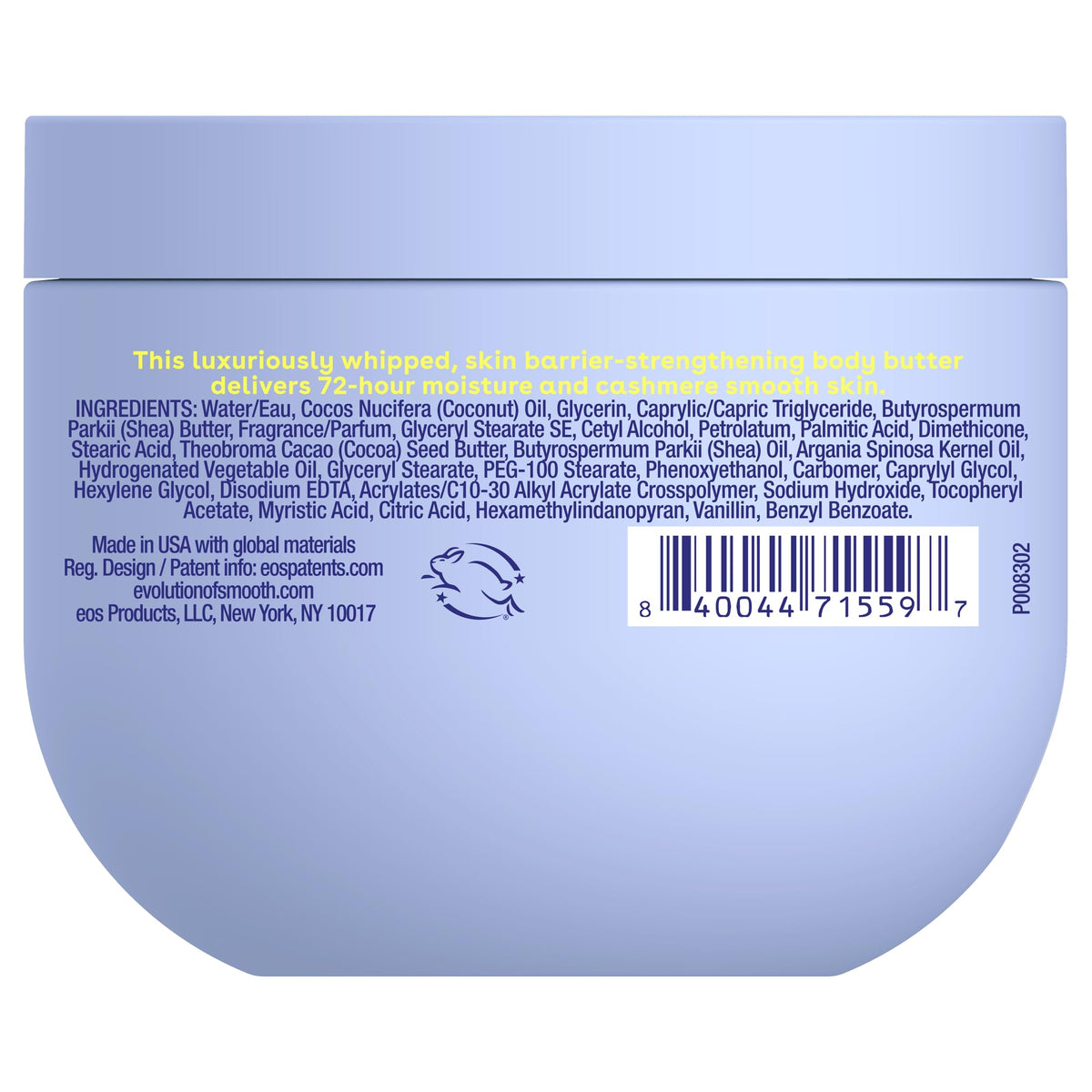 eos Cashmere Whipped Oil Body Butter 10 oz packaging