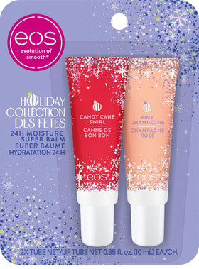 eos Holiday 24H Moisture Super Balm Gift Set packaging front view