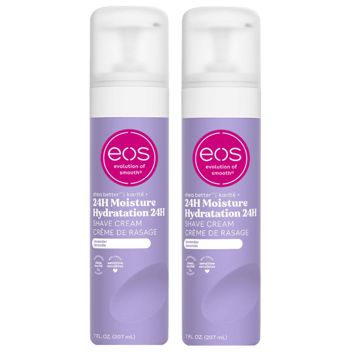 eos Shea Better Shave Cream Lavender 7 fl oz front view