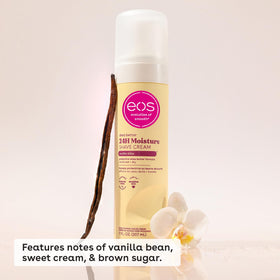 eos Shea Butter Shave Cream Vanilla Bliss packaging side view