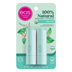 eos Sweet Mint Lip Balm Sticks front view in packaging